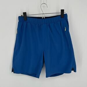 Rhone Men’s Swift Lined Short 7” Blue Running Athletic Gym Lift Yoga Size Small